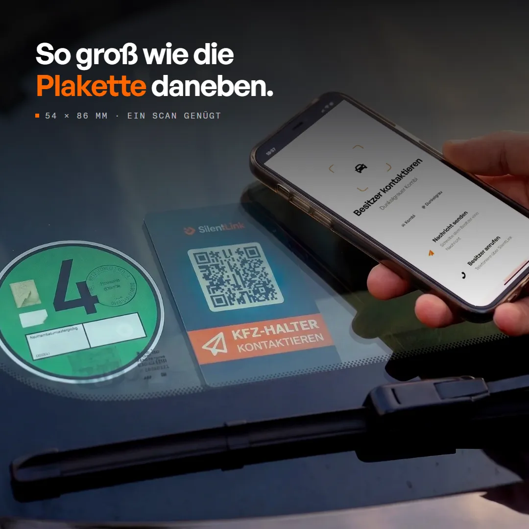 DriveID — QR-Code fürs Auto — für die Windschutzscheibe, Produktbild 2